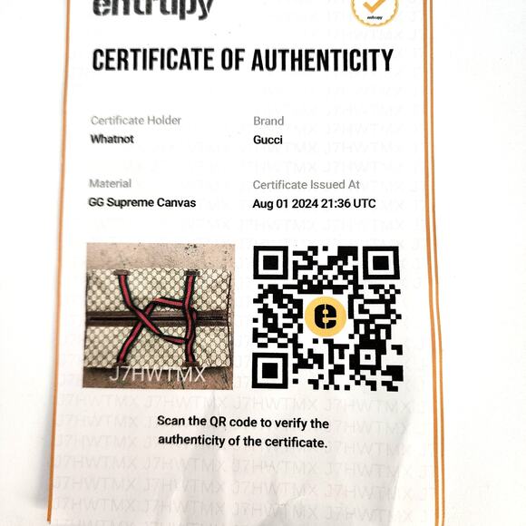 GUCCI GG SUPREME Canvas/Brown Leather Trim Folding Travel Carry VINTAGE - Picture 5 of 13